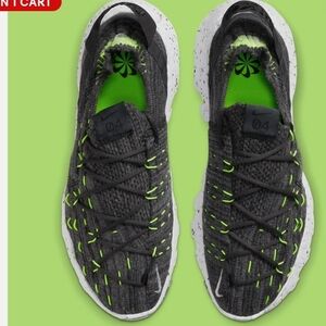 Nike Space Hippie 04 Black and Green Sneakers Cc10